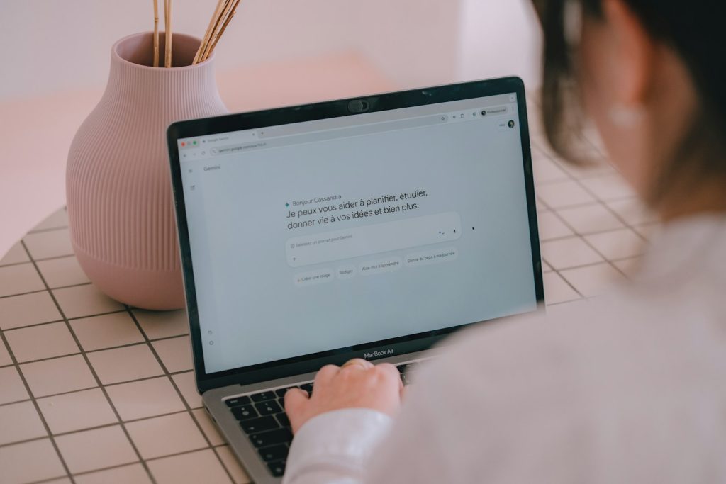 Learner using a generative AI chat assistant, the kind of app built in the generative AI course in Pune