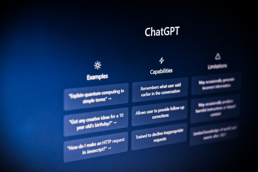 A large language model chat interface on screen, the starting point for RAG applications
